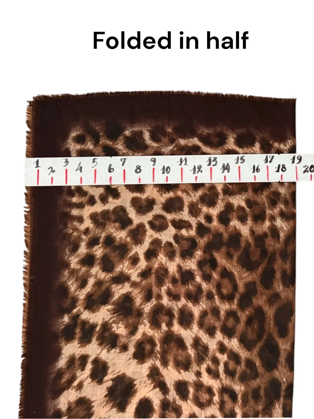 Elegant Leopard Print Wrap Scarf in Brown